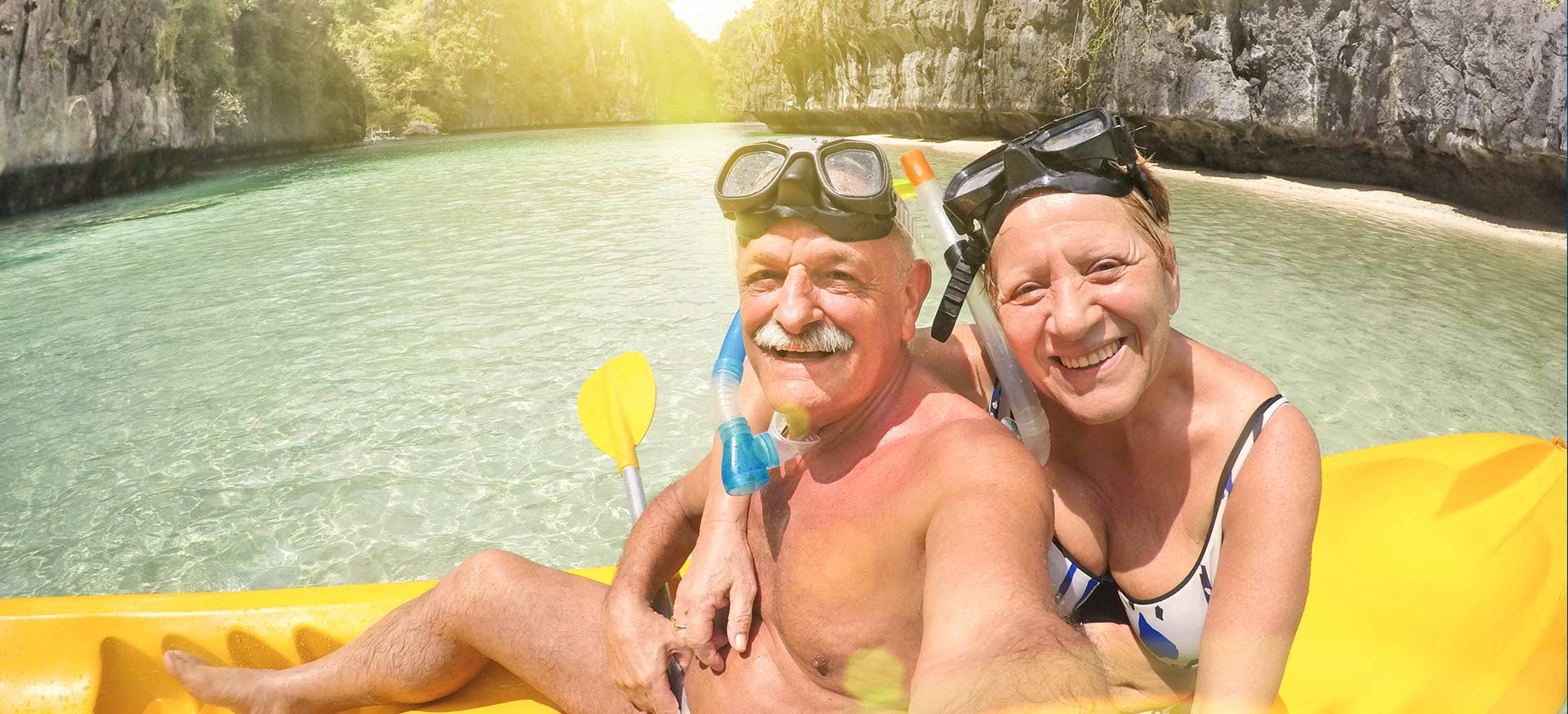 older couple scuba